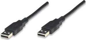 Kabel USB Manhattan USB-A - USB-A 1.8 m Czarny (306089) 1