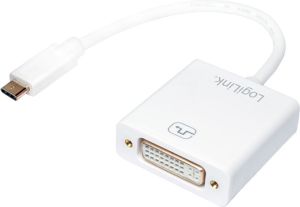 Adapter USB LogiLink USB-C - DVI Biały  (UA0245A) 1