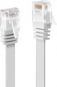 Lindy LINDY Cat.6 flat cable Patchcable white, 0,3m without shielding - 47500 1