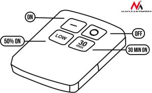 Maclean Lampa zestaw 6 LED Energy z pilotem na baterie 3xAAA (MCE165) 2