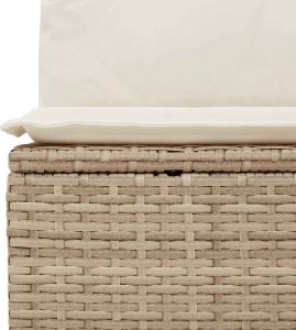 vidaXL 7-cz. zestaw wypoczynkowy do ogrodu, z poduszkami, beżowy 12