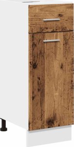 vidaXL Szafka z szufladą, stare drewno, 30x46x81,5 cm 2