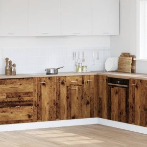 vidaXL Szafka z szufladą, stare drewno, 30x46x81,5 cm 3