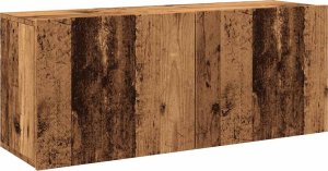 vidaXL Ścienna szafka TV, stare drewno, 100x30x41 cm 2