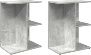 vidaXL vidaXL Stoliki nocne, 2 szt., szarość betonu, 46,5x29x61 cm 2