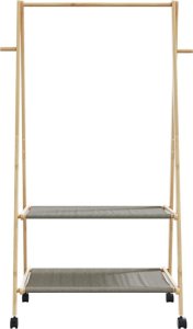 vidaXL vidaXL Wieszak na ubrania z półkami i kółkami, 96x45,5x155,5 cm 4