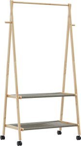 vidaXL vidaXL Wieszak na ubrania z półkami i kółkami, 96x45,5x155,5 cm 6