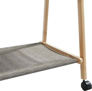 vidaXL vidaXL Wieszak na ubrania z półkami i kółkami, 96x45,5x155,5 cm 8