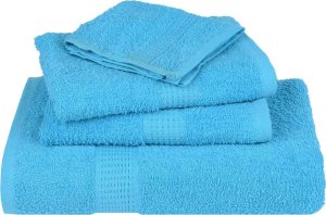 vidaXL vidaXL Ręczniki do rąk, 2 szt., turkusowe, 50x100 cm, bawełna 100% 4