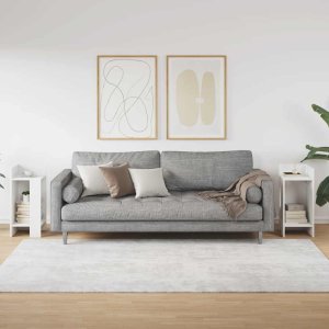 vidaXL vidaXL Stoliki boczne 2 szt. z półką, białe, 25,5x27x60 cm 3