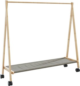 vidaXL vidaXL Wieszak na ubrania z półkami i kółkami, 106x34x106,5 cm 6