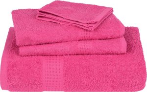 vidaXL vidaXL Ręczniki do sauny, 10 szt., różowe, 80x200 cm, bawełna 100% 4