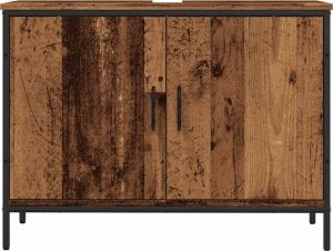 vidaXL vidaXL Szafka pod umywalkę, stare drewno, 60x33x60 cm 4