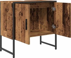vidaXL vidaXL Szafka pod umywalkę, stare drewno, 60x33x60 cm 5
