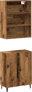 vidaXL vidaXL Komoda z szafką ścienną, stare drewno 2