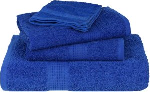 vidaXL vidaXL 6-cz. zestaw ręczników, niebieski, 360 g/m2, bawełna 100% 4
