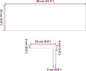 vidaXL vidaXL Stopnie schodowe, 8 szt., jasnobrązowe, 80x25x2 cm 10