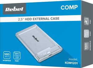 Kieszeń Rebel Obudowa dysku 2,5" SATA USB C 3.1  Rebel przeźroczysta 4