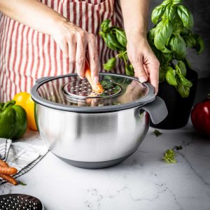 Rozdrabniacz Banquet MISKA STALOWA Z FUNKCJĄ TARKI SZATKOWNICY KINGHOFF KH-1862 5