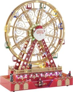 Dekoracja świąteczna DKD Home Decor Ozdoby świąteczne DKD Home Decor Koło wodne Czerwony Wielokolorowy Żywica Boże Narodzenie 38 x 17 x 49 cm 1