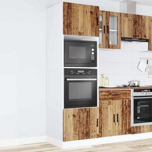 vidaXL Szafki do piekarnika, 2 szt., Porto, stare drewno 3