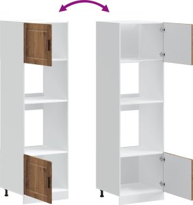 vidaXL Szafki do piekarnika, 2 szt., Porto, stare drewno 8