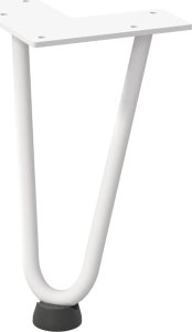vidaXL Nogi do stołu Hairpin, 4 szt., biale, 20 cm, lita stal 4