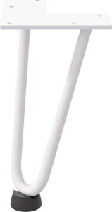 vidaXL Nogi do stołu Hairpin, 4 szt., biale, 20 cm, lita stal 5