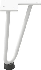 vidaXL Nogi do stołu Hairpin, 4 szt., biale, 20 cm, lita stal 6