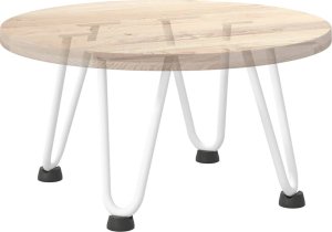 vidaXL Nogi do stołu Hairpin, 4 szt., biale, 20 cm, lita stal 7