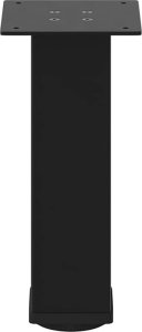 vidaXL Nogi do stolika kawowego, 4 szt., czarne, 30-32 cm, stal 6