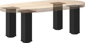 vidaXL Nogi do stolika kawowego, 4 szt., czarne, 30-32 cm, stal 8