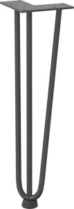 vidaXL Nogi do stołu Hairpin, 4 szt., antracyt, 42 cm, lita stal 4