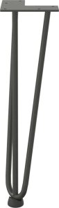vidaXL Nogi do stołu Hairpin, 4 szt., antracyt, 42 cm, lita stal 5
