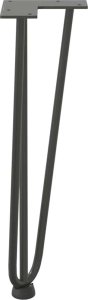 vidaXL Nogi do stołu Hairpin, 4 szt., antracyt, 42 cm, lita stal 6