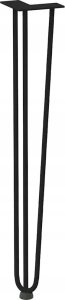 vidaXL Nogi do stołu Hairpin, 4 szt., czarne, 72 cm, lita stal 4