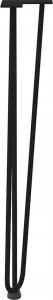 vidaXL Nogi do stołu Hairpin, 4 szt., czarne, 72 cm, lita stal 5