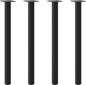 vidaXL Nogi do stolika kawowego, 4 szt., czarne, 72-74 cm, stal 2