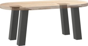 vidaXL Nogi do stolika kawowego, 4 szt., antracyt, 42 cm, stal 8
