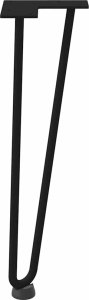 vidaXL Nogi do stołu Hairpin, 4 szt., czarne, 42 cm, lita stal 6