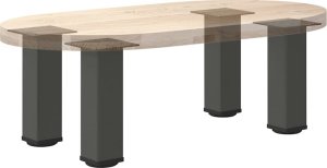 vidaXL Nogi do stolika kawowego, 4 szt., antracyt, 30-32 cm, stal 8