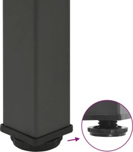 vidaXL Nogi do stolika kawowego, 4 szt., antracyt, 30-32 cm, stal 9