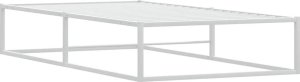 vidaXL Rama łóżka bez materaca, biała, 100x200 cm, stal 4