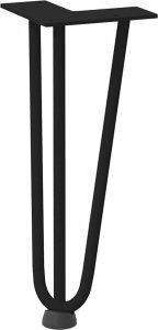 vidaXL Nogi do stołu Hairpin, 4 szt., czarne, 30 cm, lita stal 4