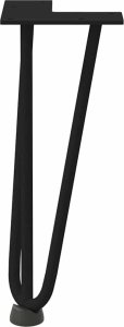 vidaXL Nogi do stołu Hairpin, 4 szt., czarne, 30 cm, lita stal 5