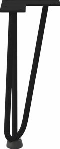 vidaXL Nogi do stołu Hairpin, 4 szt., czarne, 30 cm, lita stal 6