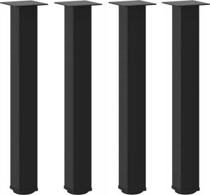 vidaXL Nogi do stolika kawowego, 4 szt., czarne, 72-74 cm, stal 2