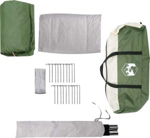 vidaXL Namiot rodzinny tipi, 6-osobowy, zielony, wodoszczelny 12