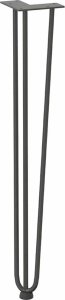 vidaXL Nogi do stołu Hairpin, 4 szt., antracyt, 72 cm, lita stal 4