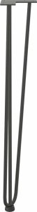 vidaXL Nogi do stołu Hairpin, 4 szt., antracyt, 72 cm, lita stal 6